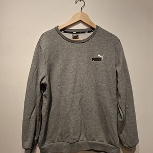 Puma Men's Gray Crewneck Sweater Large